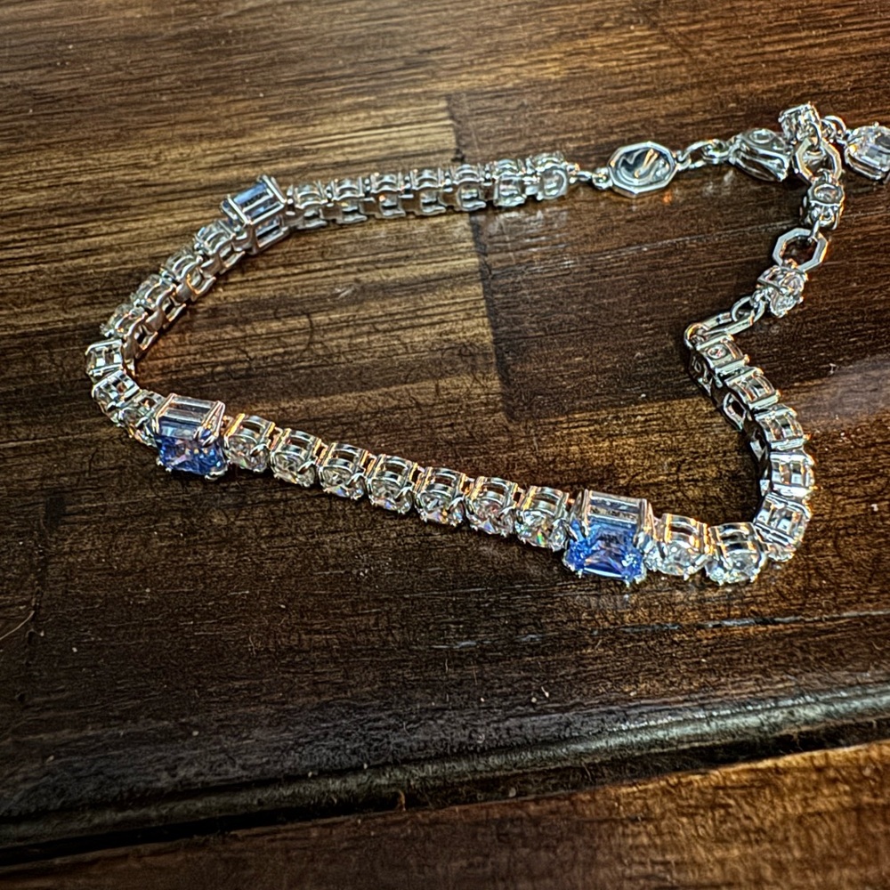Swarovski Blue and Silver Crystal Bracelet